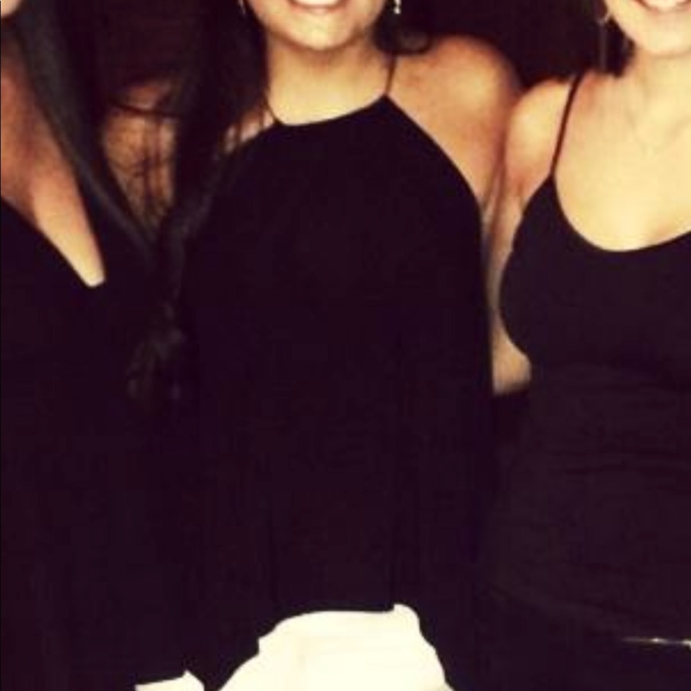 Express black silky top